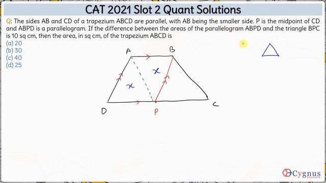 CAT 2021 Quant Slot 2 Solutions | Trapezium ABCD and triangle BPC | CAT Preparation смотреть онлайн
