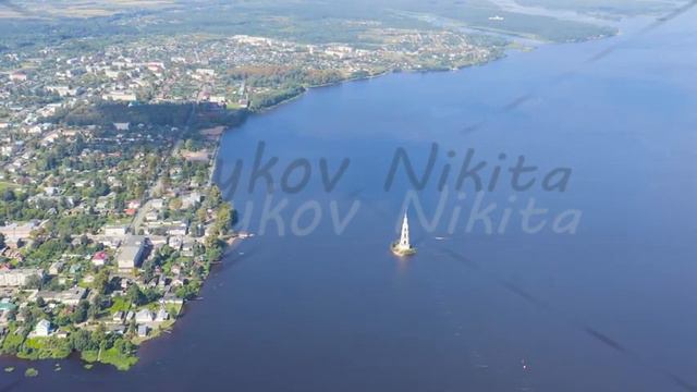 Kalyazin, Russia. Kalyazin bell tower. Bell tower of St. Nicholas Cathedral (known as the flooded b смотреть онлайн