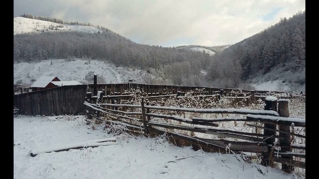 Зима в Хакасии. Поселение Верхний Курлугаш, октябрь - ноябрь 2019 г. (вар.1). смотреть онлайн