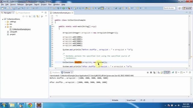 Collections (Shuffle method - Random) | Java Collection Framework смотреть онлайн