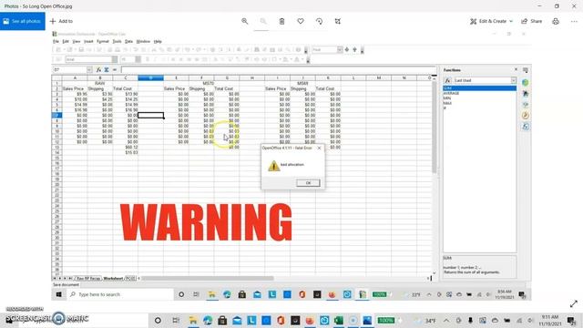 No Longer Using Open Office #spreadsheet #analysis смотреть онлайн