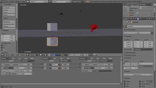 Blender Game Engine Basics Tutorial #7 : Dying & Respawning #b3d #gamelogic