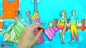 Бумажные Куклы Одеваются - Бумажная Кукла Где Мама Рапунцель? - Barbie Story & Crafts