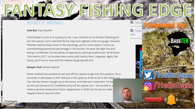 Lake St. Clair Lake Bassmaster Elite AOY Fantasy Fishing Edge Picks Podcast #22 смотреть онлайн