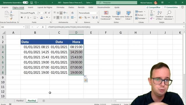 Como Separar Data e Hora em outras Colunas no EXCEL смотреть онлайн