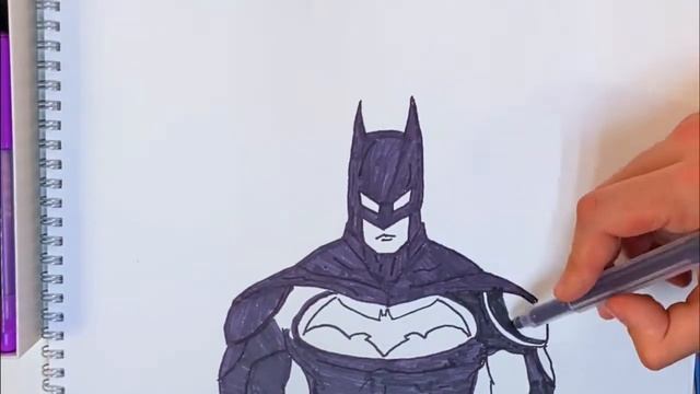 КАК НАРИСОВАТЬ БЭТМЕНА-РИСУЕМ СУПЕРГЕРОЕВ HOW TO DRAW BATMAN-DRAW SUPERHEROES смотреть онлайн