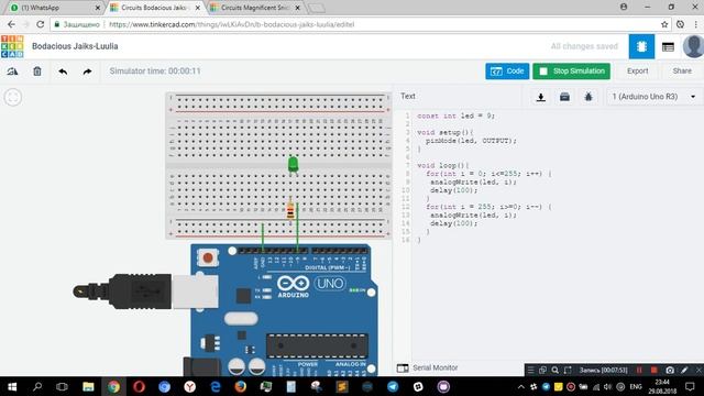 Уроки программирования Arduino для начинающих #6 (подключение светодиода и кнопки к ардуино) смотреть онлайн
