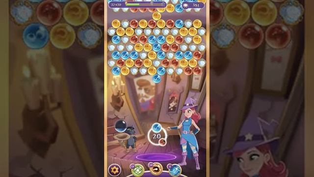Bubble Witch 3 Saga Level 401 (mirror bubbles) смотреть онлайн