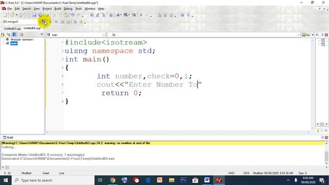 C++ program to check whether a number is prime or not смотреть онлайн