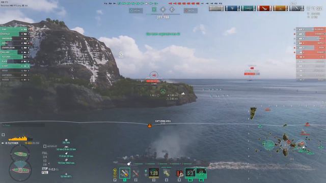 Textbook Destroyer Play in USS Fletcher - World of Warships Replay смотреть онлайн