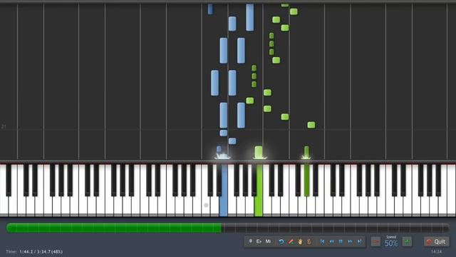 Mozart - Sonata 16, KV 545 (3rd Movement) - Piano Tutorial (50%) Synthesia + Sheet Music & MIDI смотреть онлайн