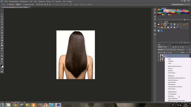 как изменить цвет волос photoshop CS6 урок№16 смотреть онлайн