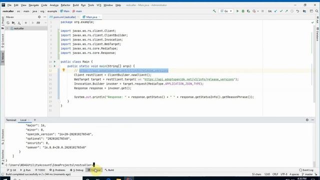 Java 11 Console App calling a REST Service using the JAX-RS API. смотреть онлайн