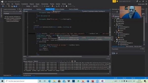 Login con C# y usando DB access