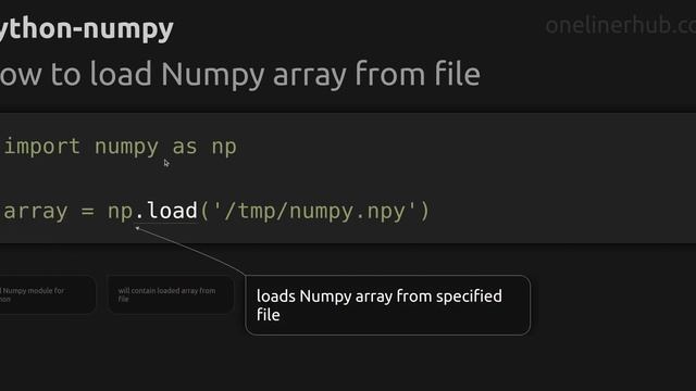 How to load Numpy array from file смотреть онлайн