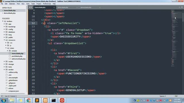 Laravel Demo work, Sidebar Accordion menu submenu смотреть онлайн