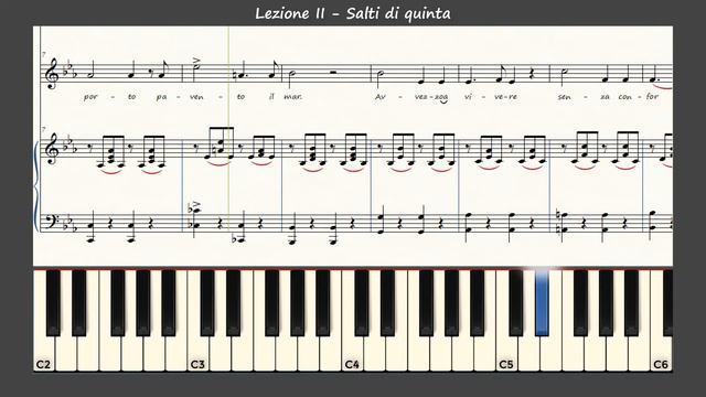 Vaccai (for High Soprano): Lesson II - Fifths (Avvezzo A Vivere - In Eb)