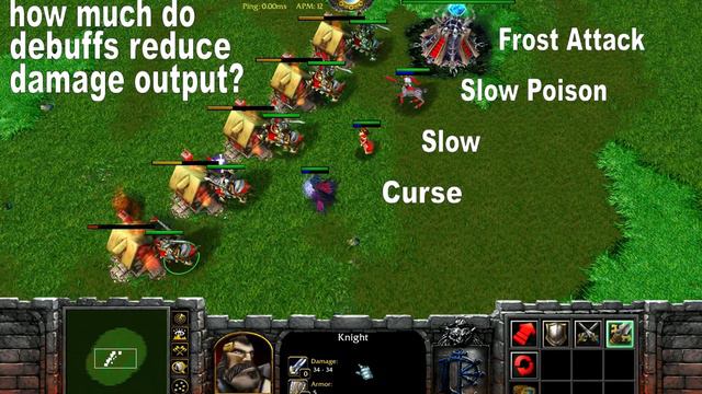Warcraft III - how much do debuffs reduce damage output? смотреть онлайн