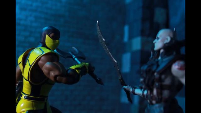 Scorpion vs Quan Chi Mortal Kombat action figure stop motion short смотреть онлайн