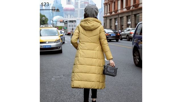 Одежда с AliExpress. Зимняя теплая женская куртка с капюшоном и хлопковой подкладкой. смотреть онлайн