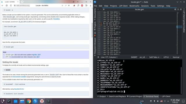 locale gen locale conf kde archlinux смотреть онлайн