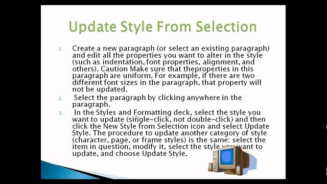 Digital Documentation New Style From Selection ,update style, load style from Document or template. смотреть онлайн