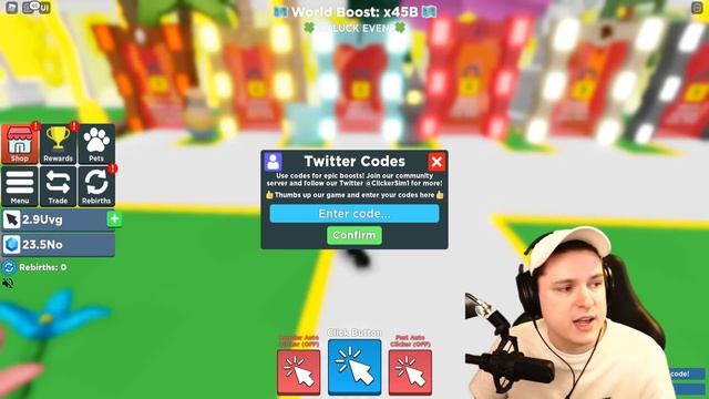 HOW TO JOIN ROBLOX CLICKER SIMULATOR TEST SERVER & ALL OP CODES смотреть онлайн