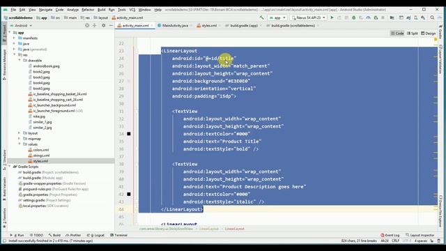 Sticky bar in Android | Sticky Header in Android | Android sticky NestedScrollView смотреть онлайн