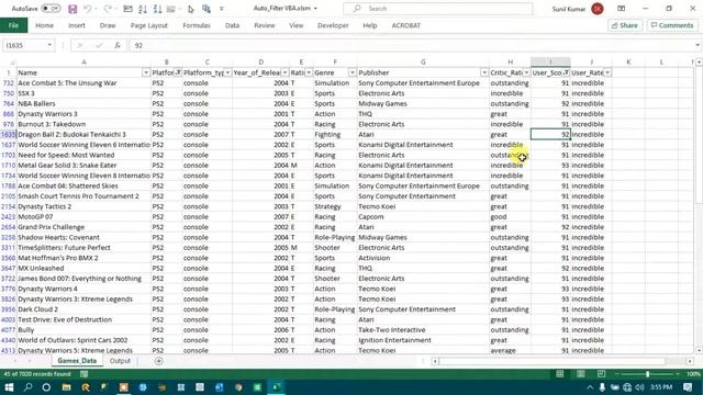 VBA - AutoFilter | Advanced Filter | Copy filtered data to.... смотреть онлайн