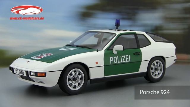 Ck-modelcars-video: Porsche 924 Autobahnpolizei Düsseldorf 1985 Grün KK-Scale