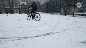 Зимний дрифт на велосипеде + обращение