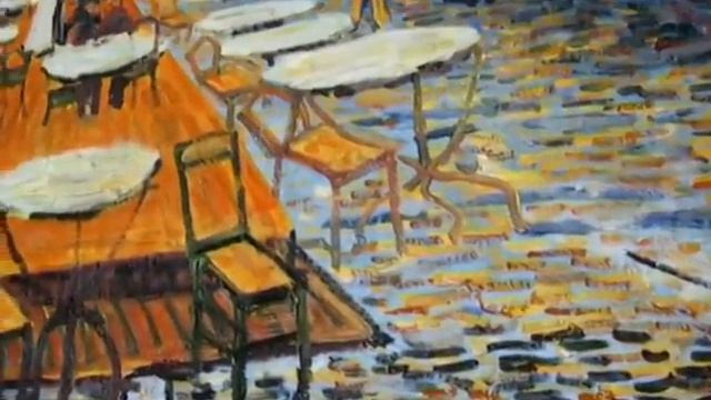 Vincent van Gogh schilderij: Cafe Terrace at Night смотреть онлайн