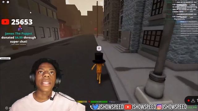 IShowSpeed plays Roblox Da Hood (deleted stream) смотреть онлайн