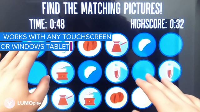 Coffee Memory Game | retail interactive touchscreen experience from LUMOplay смотреть онлайн