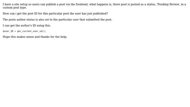 Wordpress: How to get the current user post and it's ID? смотреть онлайн