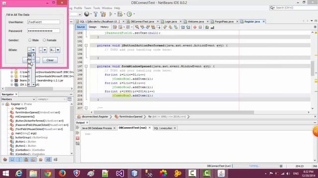 How To Connect Netbeans Java with SQL Server Register Insert смотреть онлайн