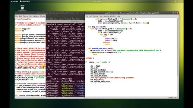 YouTube Description Updaterer | How to use Python + API смотреть онлайн