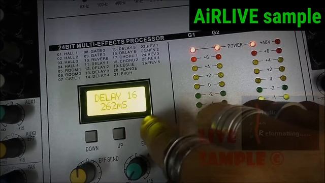 EFFECTS ADJUSTMENT 16 channels 24 bit multi-effects processor AiRLIVE sample review by tp смотреть онлайн