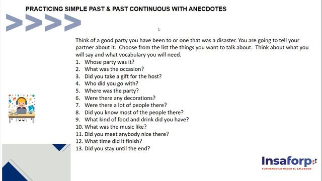Ingles Corporativo-Session 12. Pre Advance 1. Past Continuous and Simple past Stories смотреть онлайн