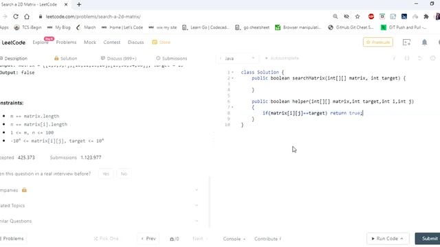 Recursion Series - II | 74. Search a 2D Matrix | Coders Camp смотреть онлайн