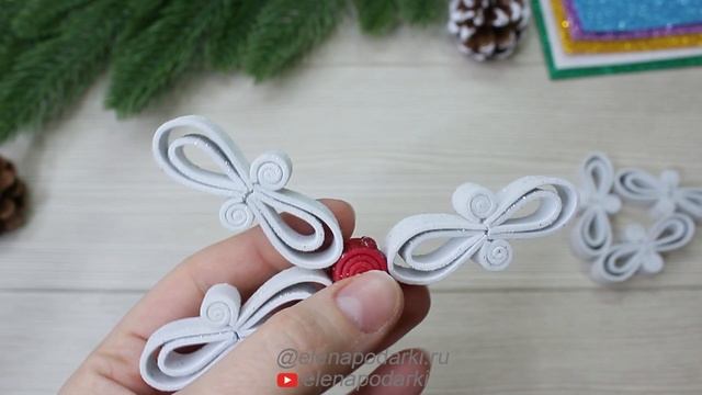 ❄СНЕЖИНКА❄ Из Полосок Фоамирана ? Поделки ? Новый Год ? смотреть онлайн