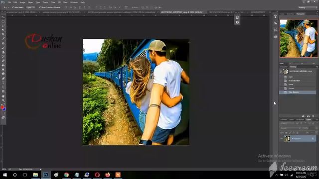 | Photoshop Tutorial | Colour effect photo editing | Dushan Online | смотреть онлайн