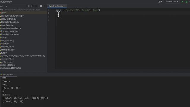 learn Python for Beginners, List in Python, how to create a class in python #14 смотреть онлайн