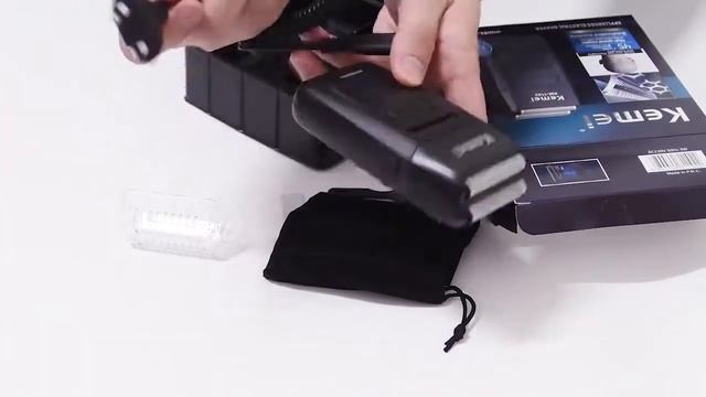 Kemei аккумуляторная беспроводная бритва для мужчин с двойным лезвием, сабельная бороды,