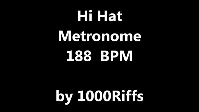 Hi Hat Metronome 188 BPM - Beats Per Minute смотреть онлайн