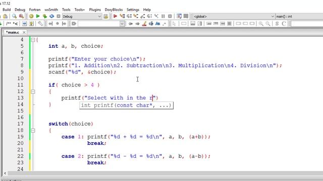 Simple Calculator Program using Switch Case: C Program смотреть онлайн