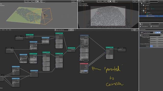 Blender 3.0 alpha: Geometry Nodes - Camera frustum culling смотреть онлайн
