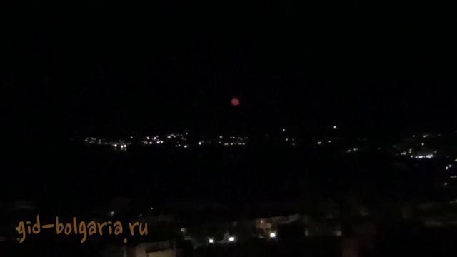 Отдых в Болгарии - Ночной Созополь и восход красной луны смотреть онлайн