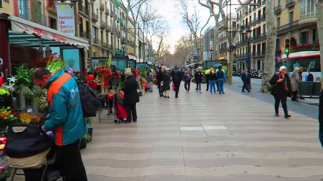 LA RAMBLA WALKING TOUR - Barcelona, Spain смотреть онлайн