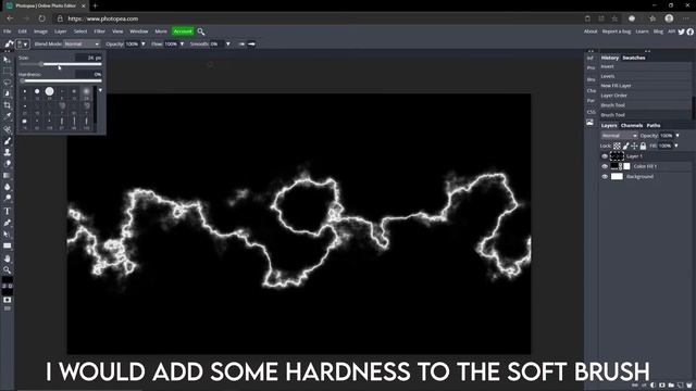 How to make LIGHTNING in Photopea/Photoshop! смотреть онлайн
